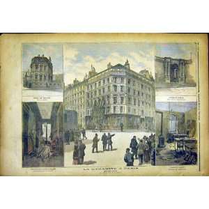  Paris Dynamite Clichy Street Hotel France Print 1892