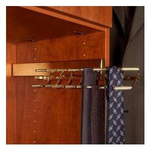 Deluxe Sliding Tie Rack   Polished Brass: Home & Kitchen