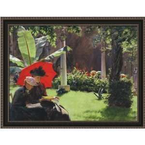 23x29.5 Afternoon in the Cluny Garden, Paris, 1889 by Curran Framed 
