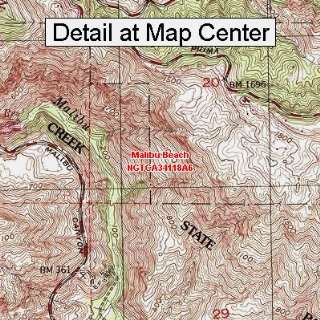  USGS Topographic Quadrangle Map   Malibu Beach, California 
