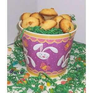 Scotts Cakes 2 lb. Coconut Macaroon Cookies in a Purple Bunny Pail 