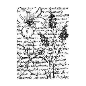   Magenta Cling Stamps   Floral Collage Floral Collage