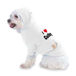  I Love/Heart Colby Hooded T Shirt for Dog or Cat X Small 