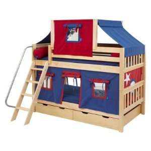   Hot Hot Twin over Twin Deluxe Tent Bunk Bed   MXTX144