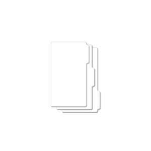  Tab File 7x13 Chipboard Book Covers White