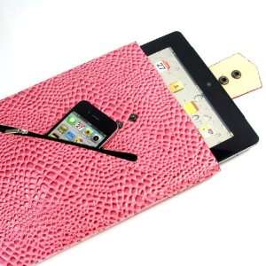   Print PU Leather case/Bag/Sleeve for ipad 2(Pink) 1593 1 Electronics