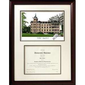  North Central College Graduate Framed Lithograph w 