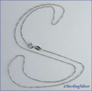925 Sterling Silver Italian Figaro Chain/Necklace  17.5, 1.5 grams, 1 
