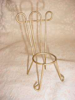 Metal Doll Sized Chair Tramp Art Coat Hanger Wire  