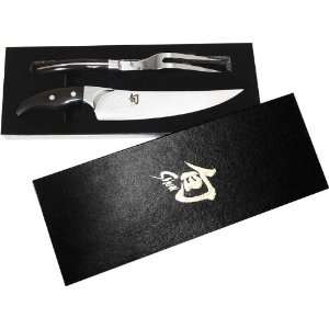  Shun Ken Onion 2 Pc Carving Knife Boxed Set: Kitchen 
