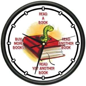  AVID READER Wall Clock book worm books novels book lover 