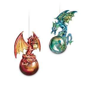 Mythic Reflections Fantasy Dragon Ornament Collection 
