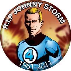  Marvel Comics RIP Johnny Storm Button 81898 Clothing