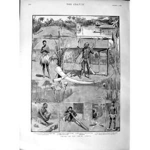  1889 Scenes Congo Africa Mompona Ekala Esala Nkusu