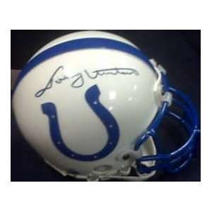  Signed Johnny Unitas Mini Helmet: Sports & Outdoors