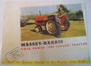 Massey Harris 1941 101 Junior Tractor Brochure  