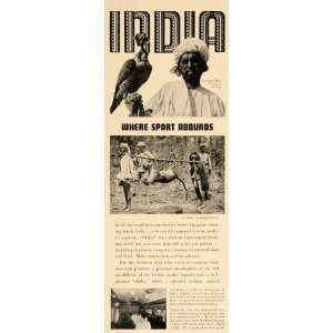 1938 Ad India Travel Shikar Holiday Vacation Touring 