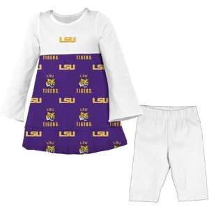   Tigers Louisiana State Girls Dress & Leggings Set