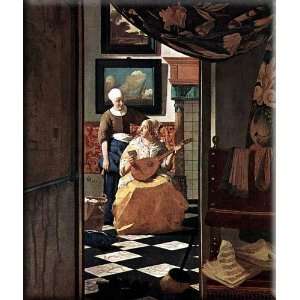   Letter 14x16 Streched Canvas Art by Vermeer, Johannes