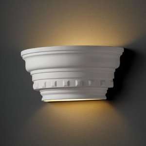   Curved Dentil Molding with Glass Shelf Wall Sconce