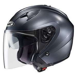    HJC IS 33 ANTHRACITE SIZELRG MOTORCYCLE Open Face Helmet Clothing