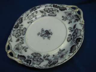 FLOW BLUE MULBERRY CLEMATIS PATTERN BY DAVENPORT CHARGER / SOUP TUREEN 