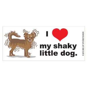  I love my shaky little dog (Bumper Sticker): Everything 