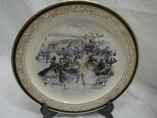 set of Lenox Christmas issue plates, each of a Currier and Ives 