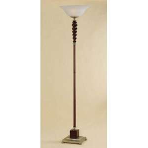 AF Lighting 1 Light Fairfax Torchiere Antiqued Pewter/Twisted Mahogany