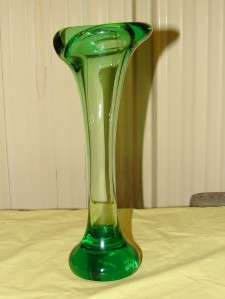 Green Contemporary Murano Art Glass Vase  