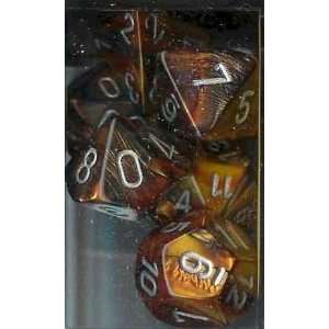  Chessex RPG Dice Sets: Gold/Silver Lustrous Polyhedral 7 