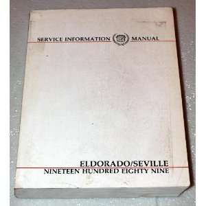   1989 CADILLAC ELDORADO SEVILLE Service Repair Manual 