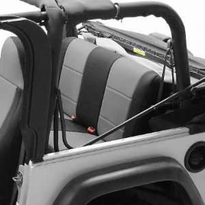 Coverking SPC204 Black / Gray Rear Seat Cover for Jeep Wrangler 2 Door 