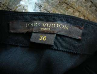 AUTHENTIC EXQUISITE LOUIS VUITTON RARE DRESS BLACK 36 SM WOW  
