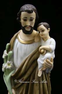 St Saint Joseph with Baby Jesus Holy Child Italian Statue Vittoria 