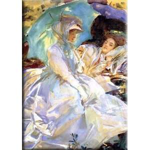  Simplon Pass Reading 21x30 Streched Canvas Art by Sargent 