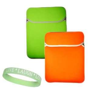  Asus PC s101 10 Green Orange Reversible Carrying Sleve + Live 