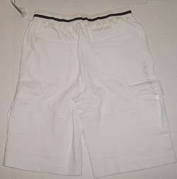 SEAN JOHN BLEACH WHITE LONG LENGTH CARGO SWEAT PANT SHORTS XL  