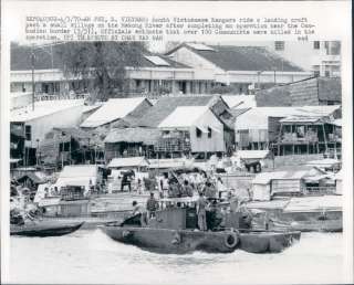 1970 S. Vietnamese Rangers Landing Craft, Mekong River  