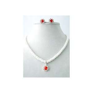  Red Crystal Necklace Set ~ Fashion Jewelry Everything 