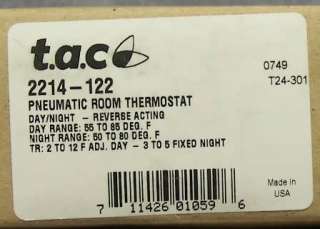 Schneider Electric T.A.C. MicroNet Day/Night Pneumatic Room Thermostat