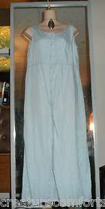 Ladies Li Claiborne CRAZY HORSE Cotton Denim Dress size 8 49 long 