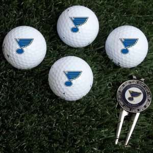  NHL St. Louis Blues Four Golf Ball Gift Set: Sports 