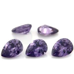   9mm 10pcs Purple Amethyst Cubic Zirconia Loose CZ Stone Lot Jewelry