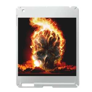  iPad 2 Case Silver of Flaming Skull 