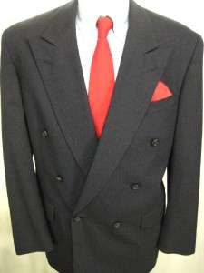 Mens Hart Schaffner Marx double breasted suit 41R (306 12)  
