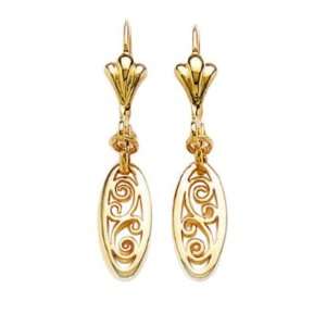  18K Gold Plated Belle Epoque Curves Drop Earrings Jewelry
