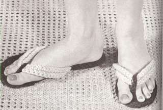 Flip Flops Thongs Sandals Slippers Crochet PATTERN  