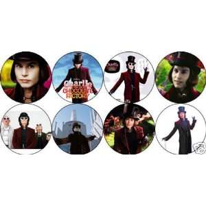   THE CHOCOLATE FACTORY Pinback Buttons 1.25 Pins / Badges Johnny Depp