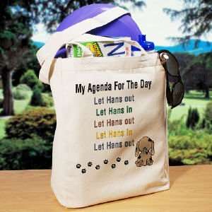  Agenda For The Day Personalized Canvas Tote Bag 
